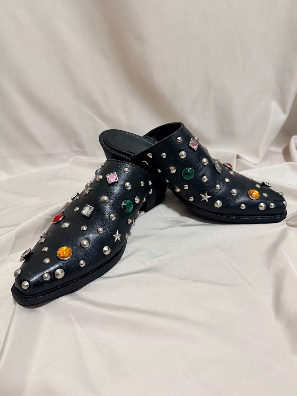 Junya Watanabe Studded Pointed Toe Slides