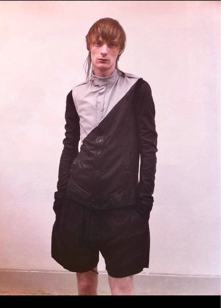 Rick Owens racing leather jacket