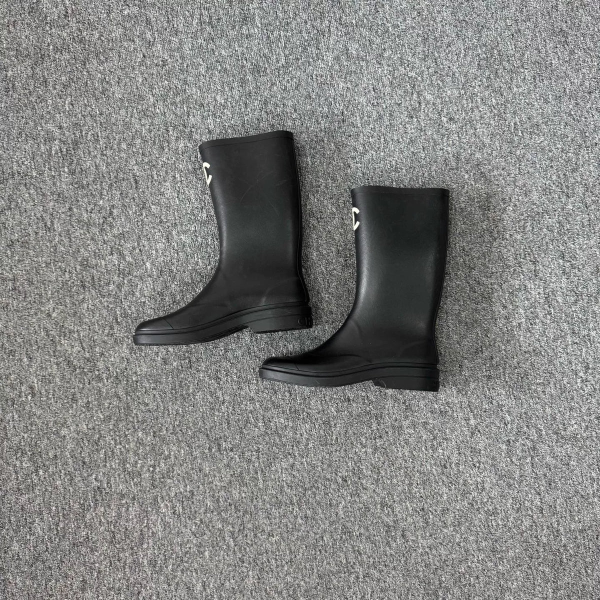 Chanel 25S Double C Rubber Tall Boots