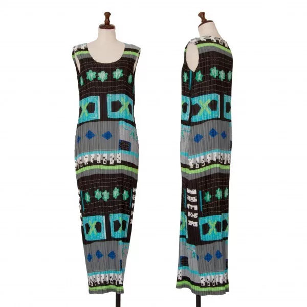 Issey Miyake Vintage Geometric Pleated Dress