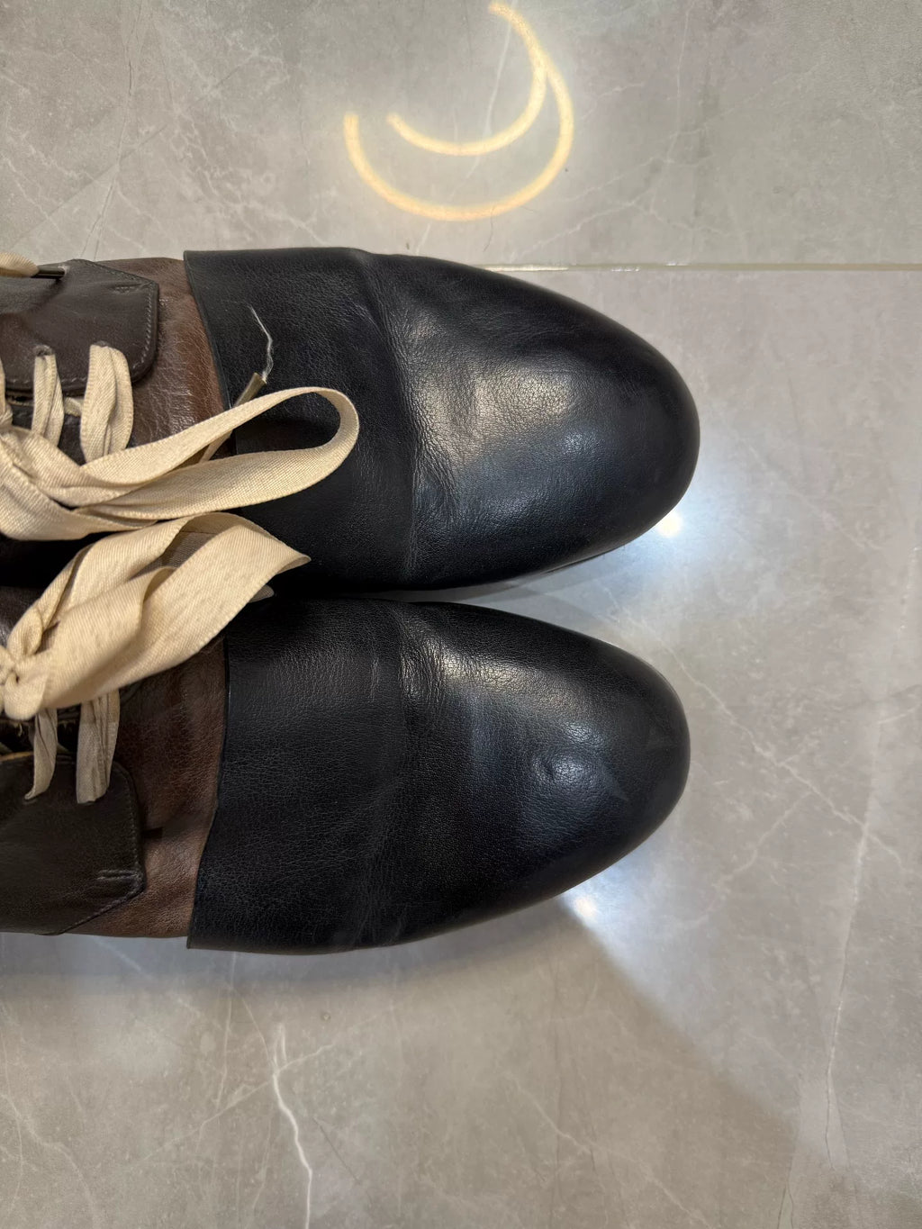 Ziggy Chen Two-Tone Leather Derby Shoes
