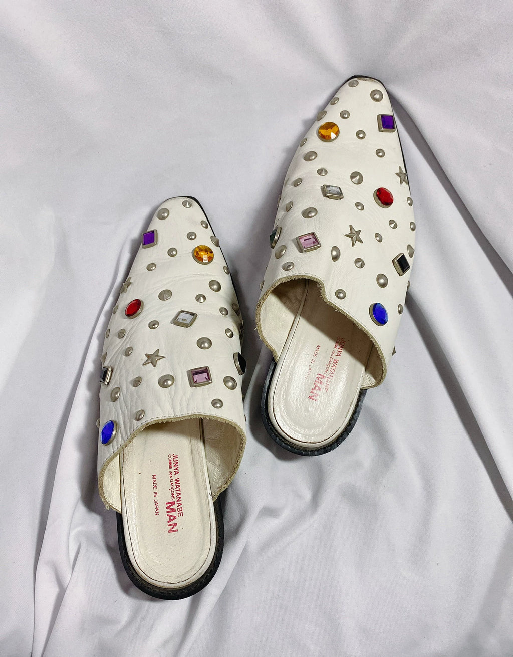 Junya Watanabe gemstone leather slippers