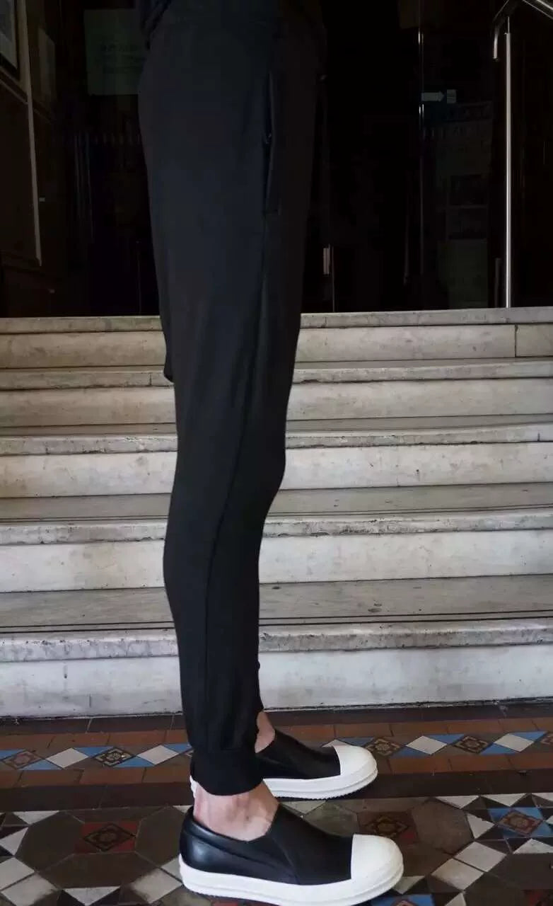 Boris Bidjan Saberi SS16 Black Longjohn2 Object Dye Cotton Trousers
