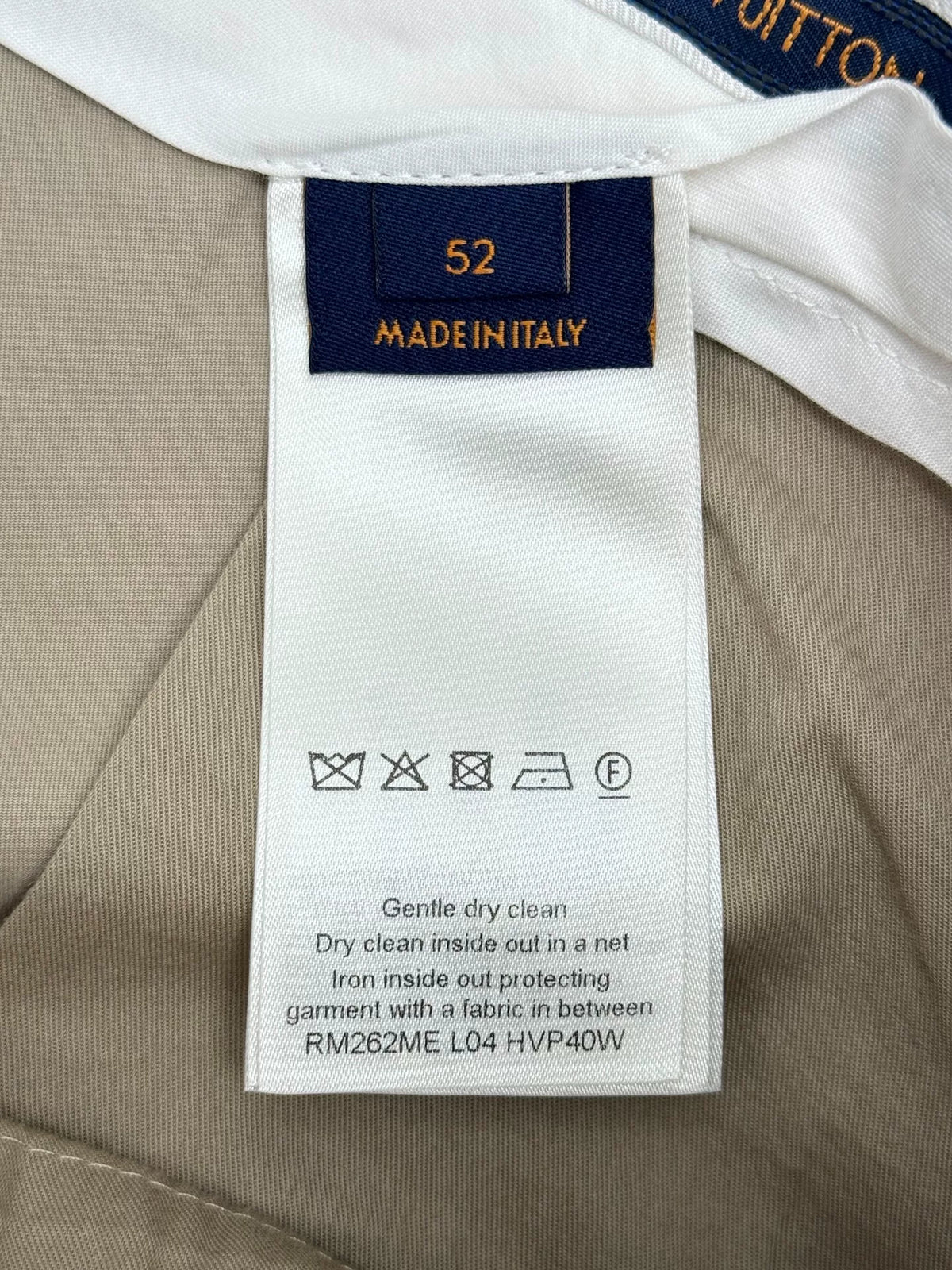 Louis Vuitton SS26 Khaki Monogram Embossed Rivet Cargo Pants