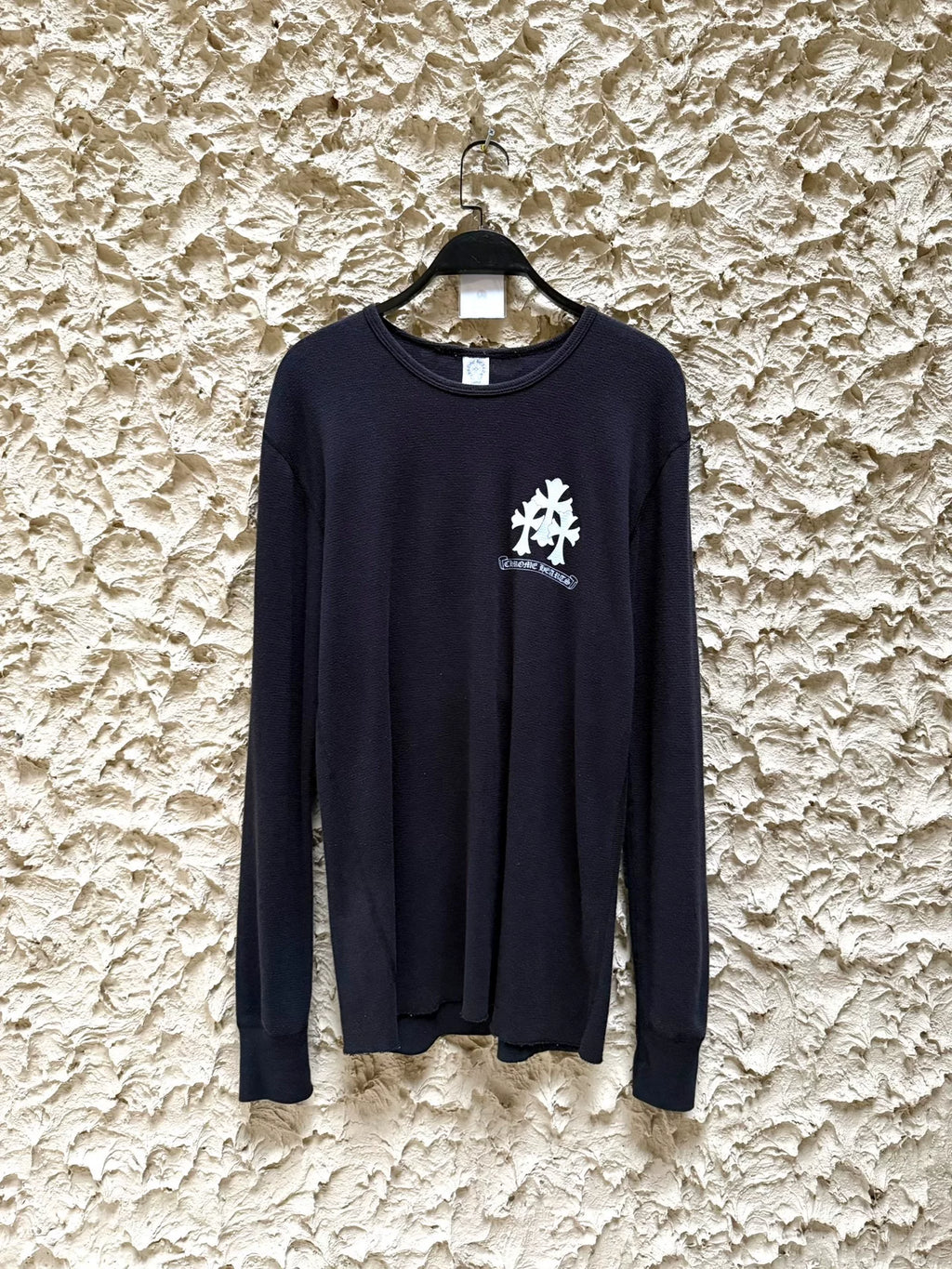 Chrome Hearts Scroll Cross Dragon Skeleton Waffle Long Sleeve
