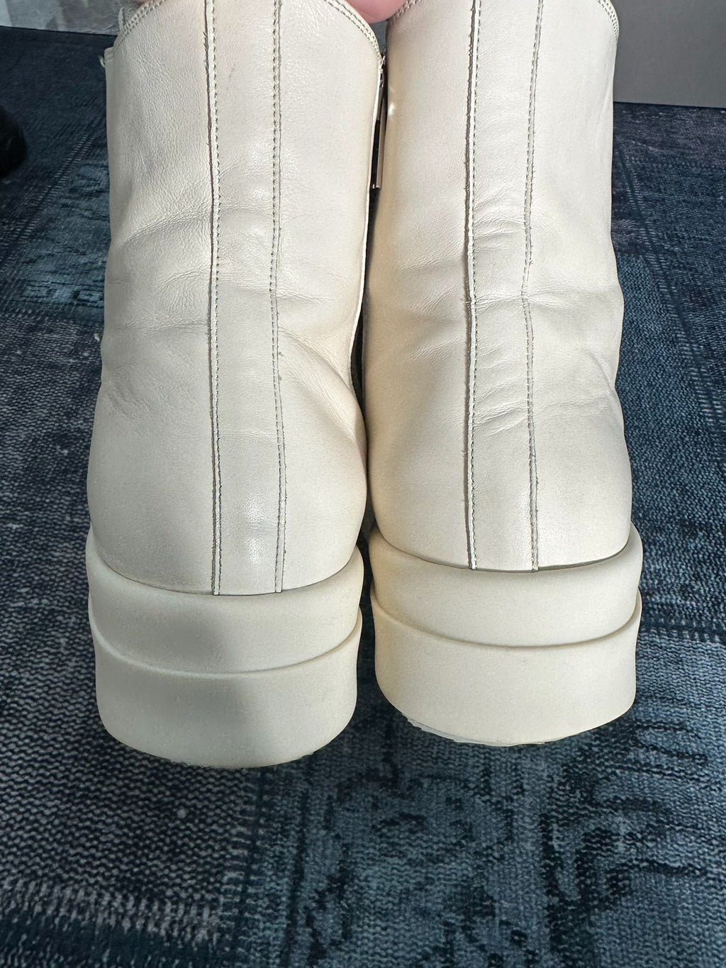 Rick Owens mainline pure white chunky sole large Converse Sneakers