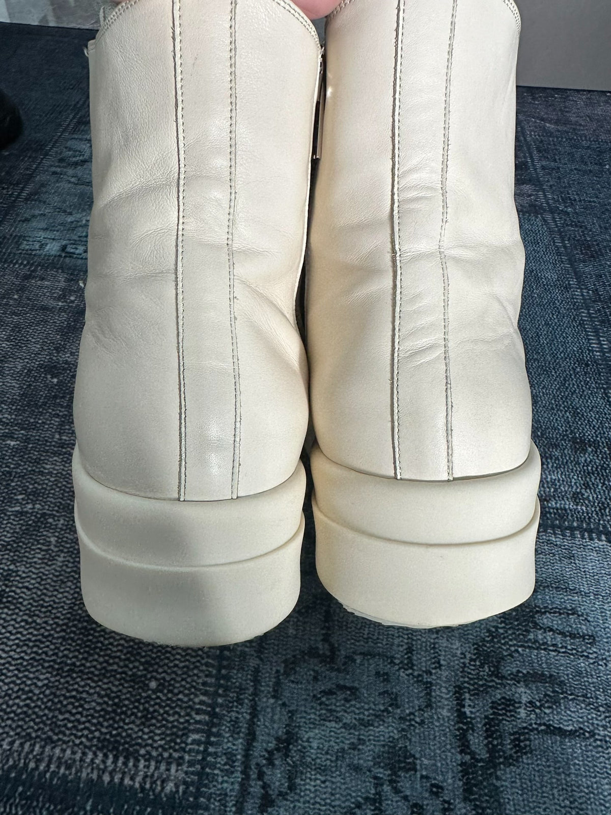 Rick Owens mainline pure white chunky sole large Converse Sneakers