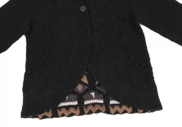Issey Miyake Vintage Black Patterned Knit Sweater