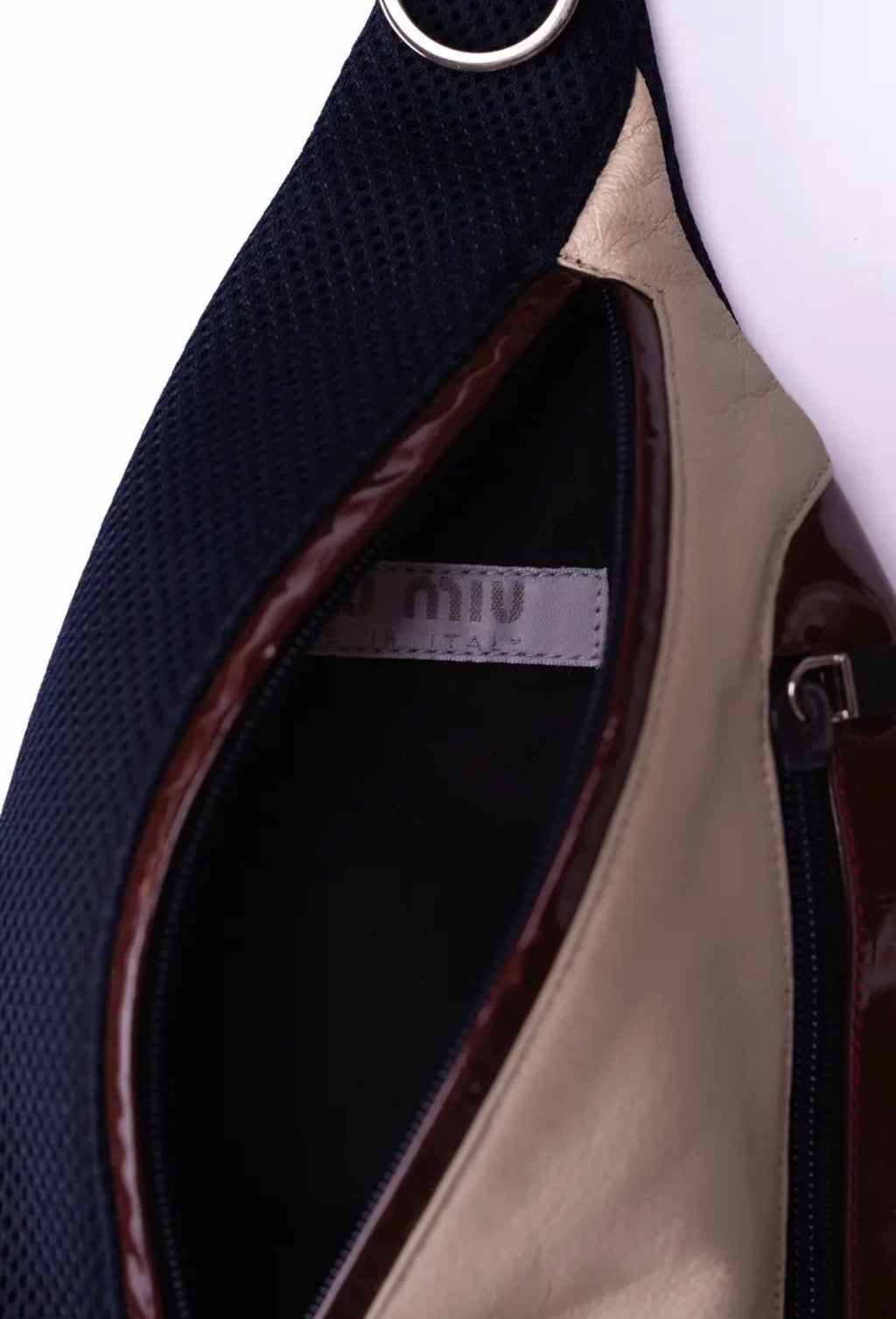 Miu Miu SS00 Leather Mesh Panel Backpack