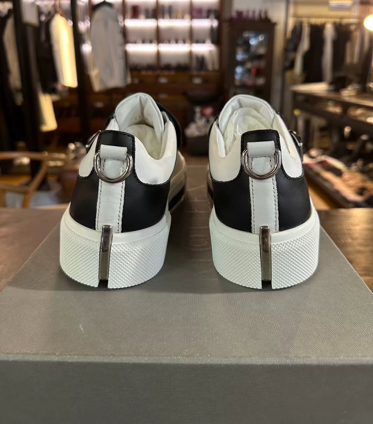 Alexander McQueen SS16 White Triple-Strap Low-Top Sneakers