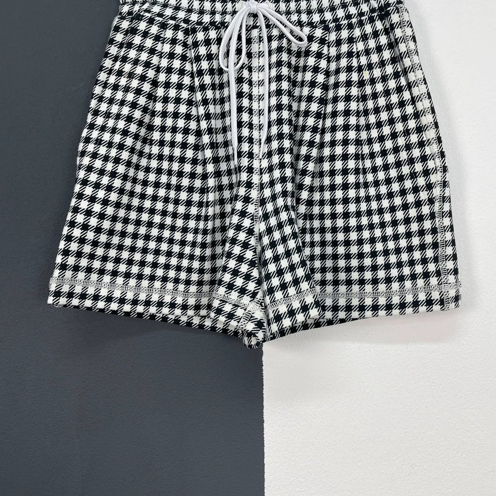Miu Miu embroidered plaid shorts