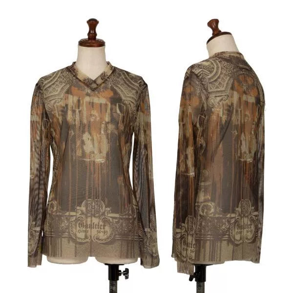 Jean Paul Gaultier Vintage Portrait Mesh Top