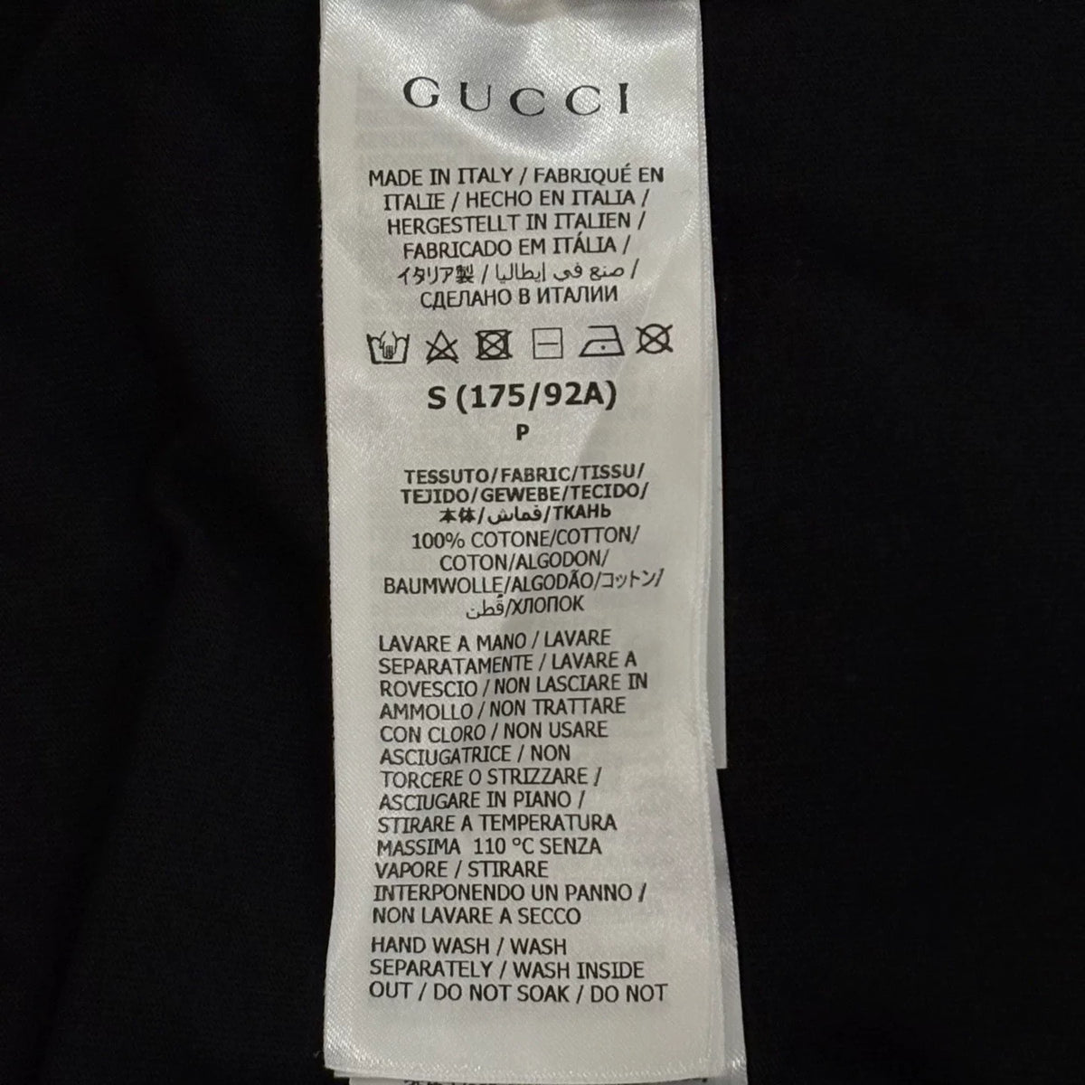 Gucci Lightning Blade Logo Letter Short-Sleeve T-Shirt