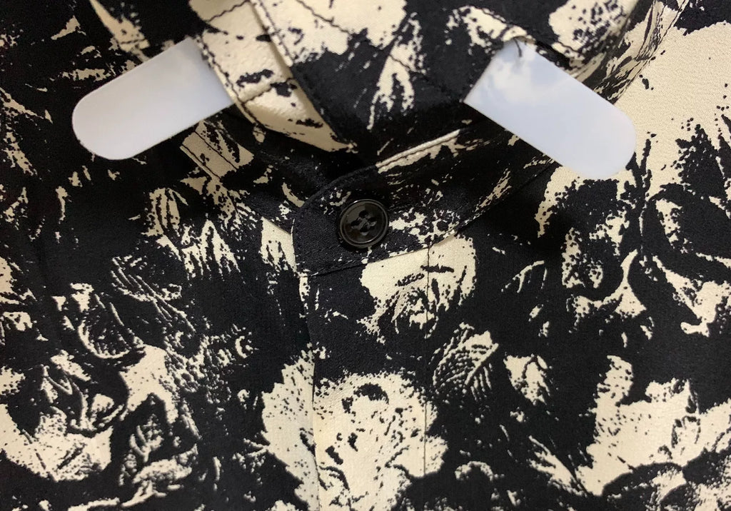 Saint Laurent 22SS Silk French Rose Shirt