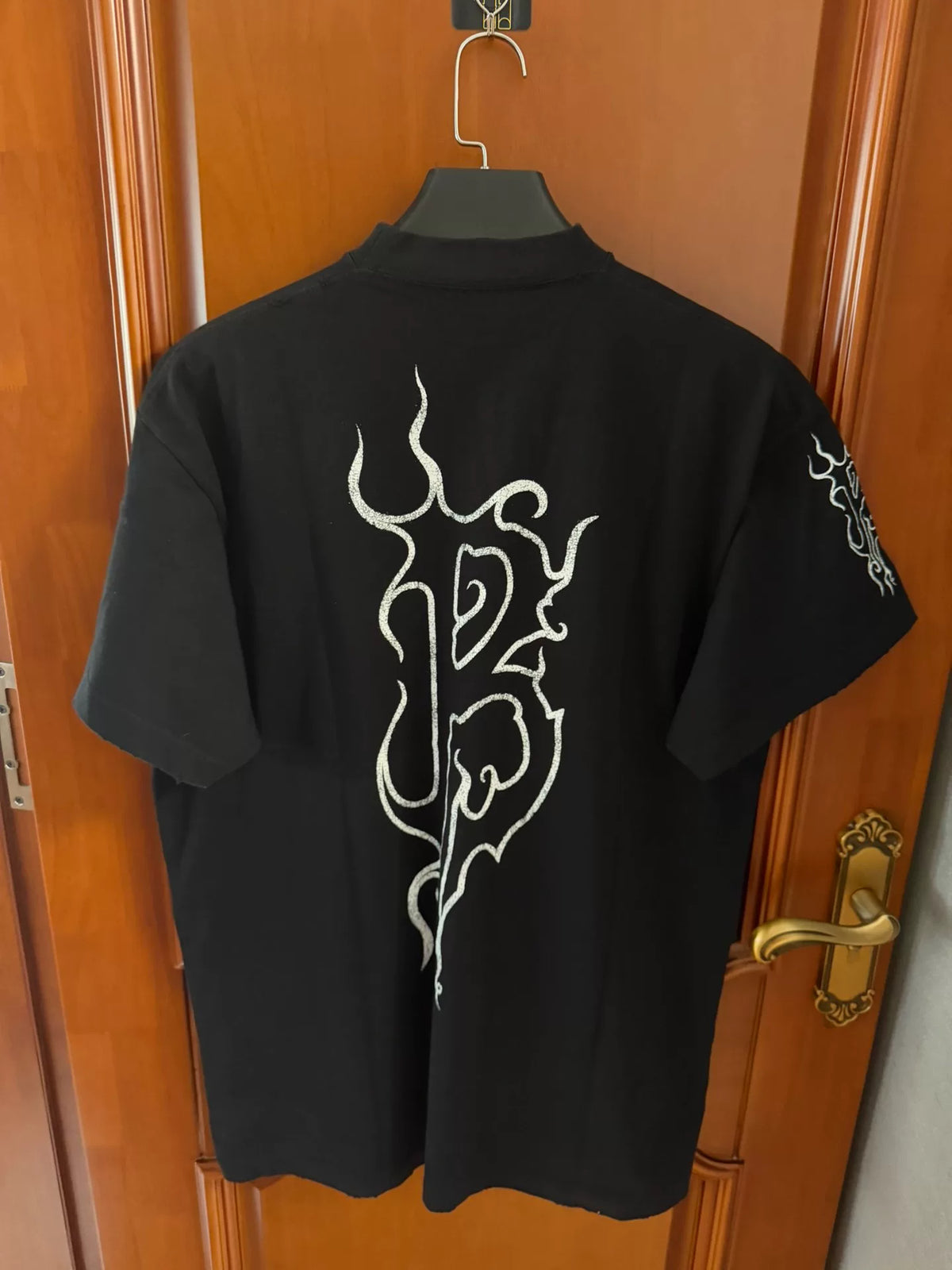 Balenciaga Flame Sanskrit Short Sleeve T-Shirt