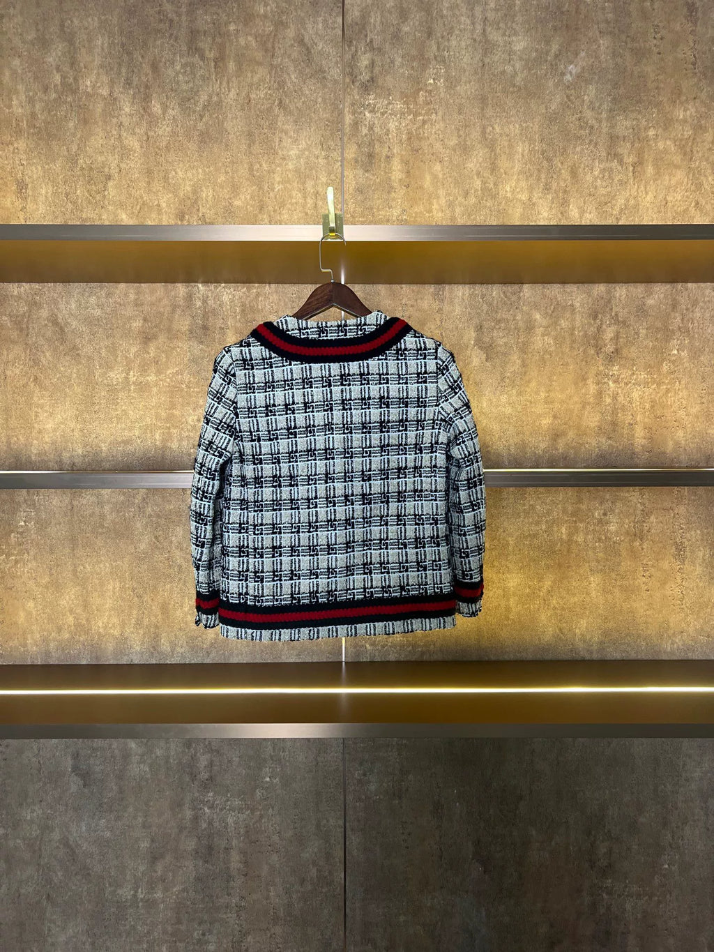 Gucci Gold Button Plaid Jacket