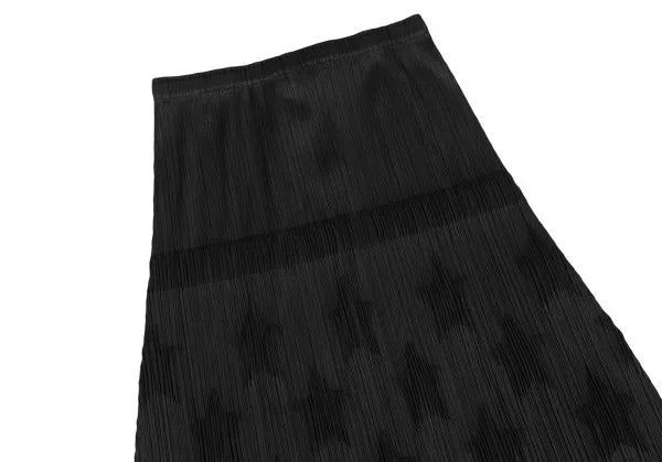 Issey Miyake Vintage Black Star Pleated Skirt