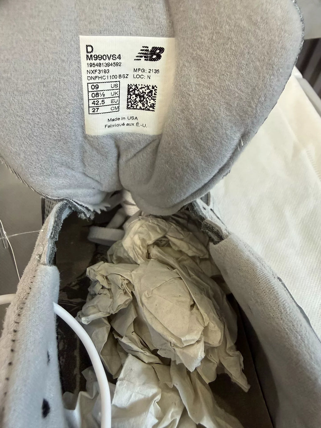 New Balance NB 990 V4 Grey Suede Sneakers