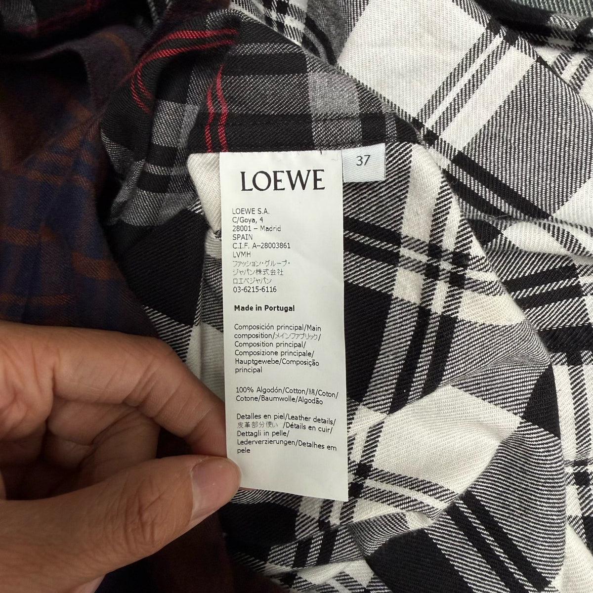 LOEWE Checkered Patchwork Shirt