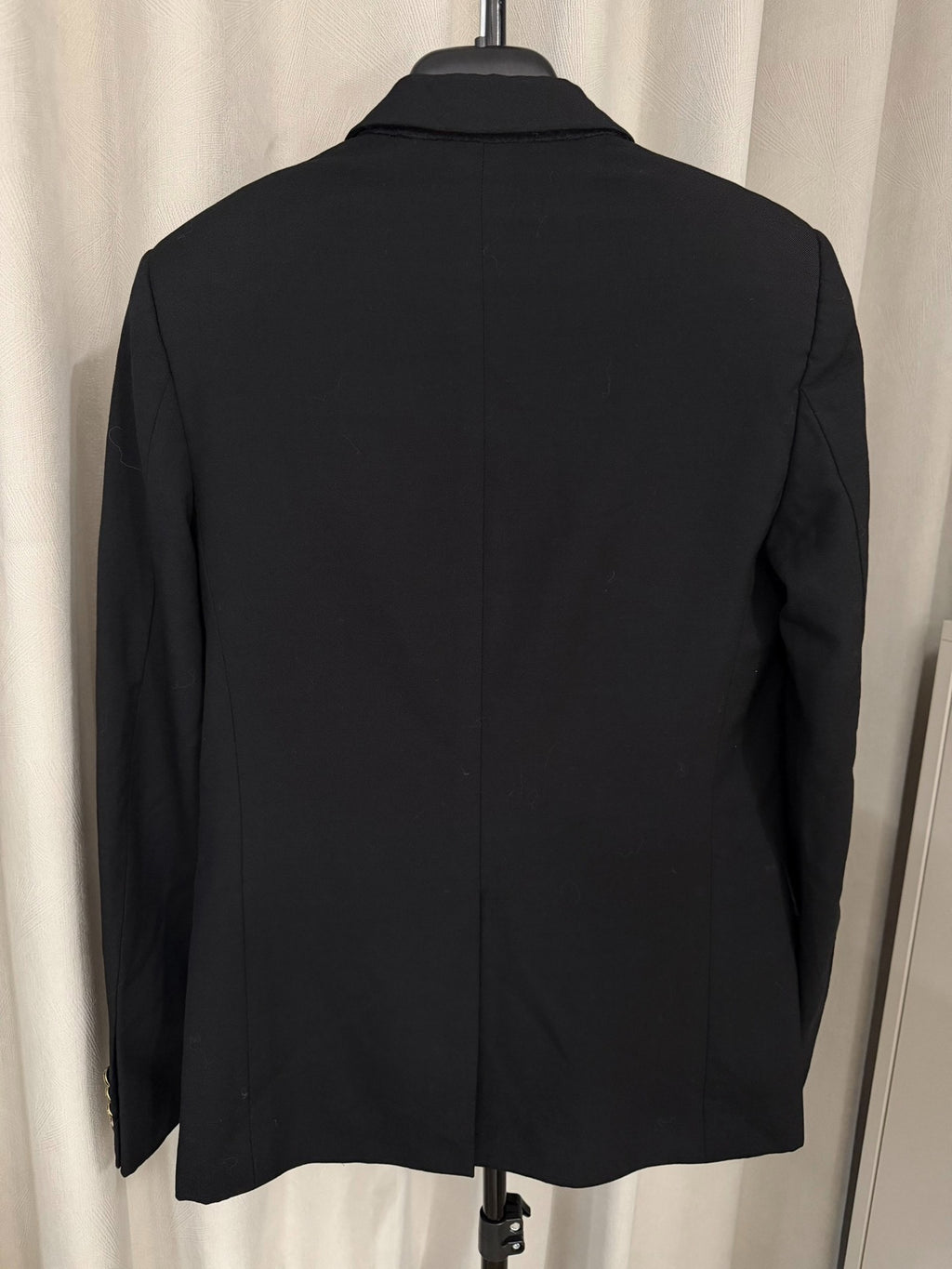 Saint Laurent SS16 Black Gold-Button Wool Blazer by Hedi Slimane
