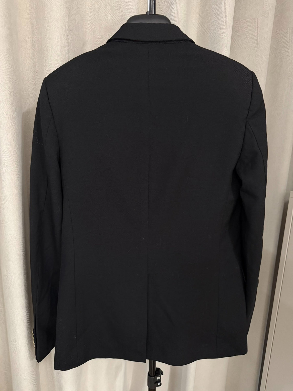 Saint Laurent SS16 Black Gold-Button Wool Blazer by Hedi Slimane