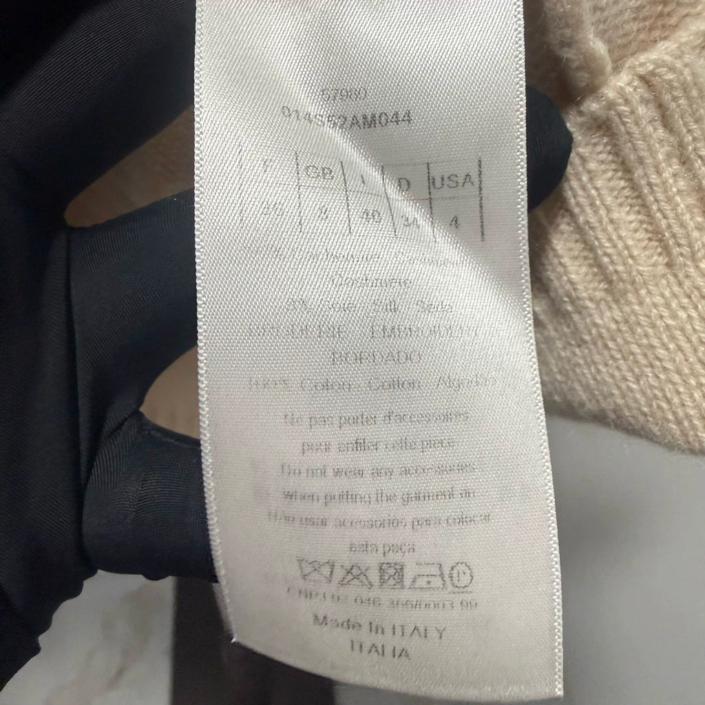 Dior Embroidered Logo Cashmere Sweater