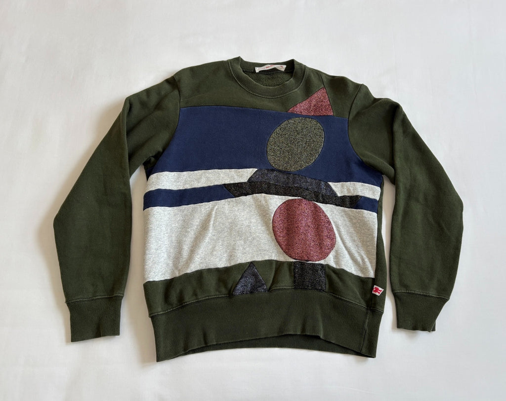 Walter Van Beirendonck Color-Block Panel Embroidered Sweatshirt