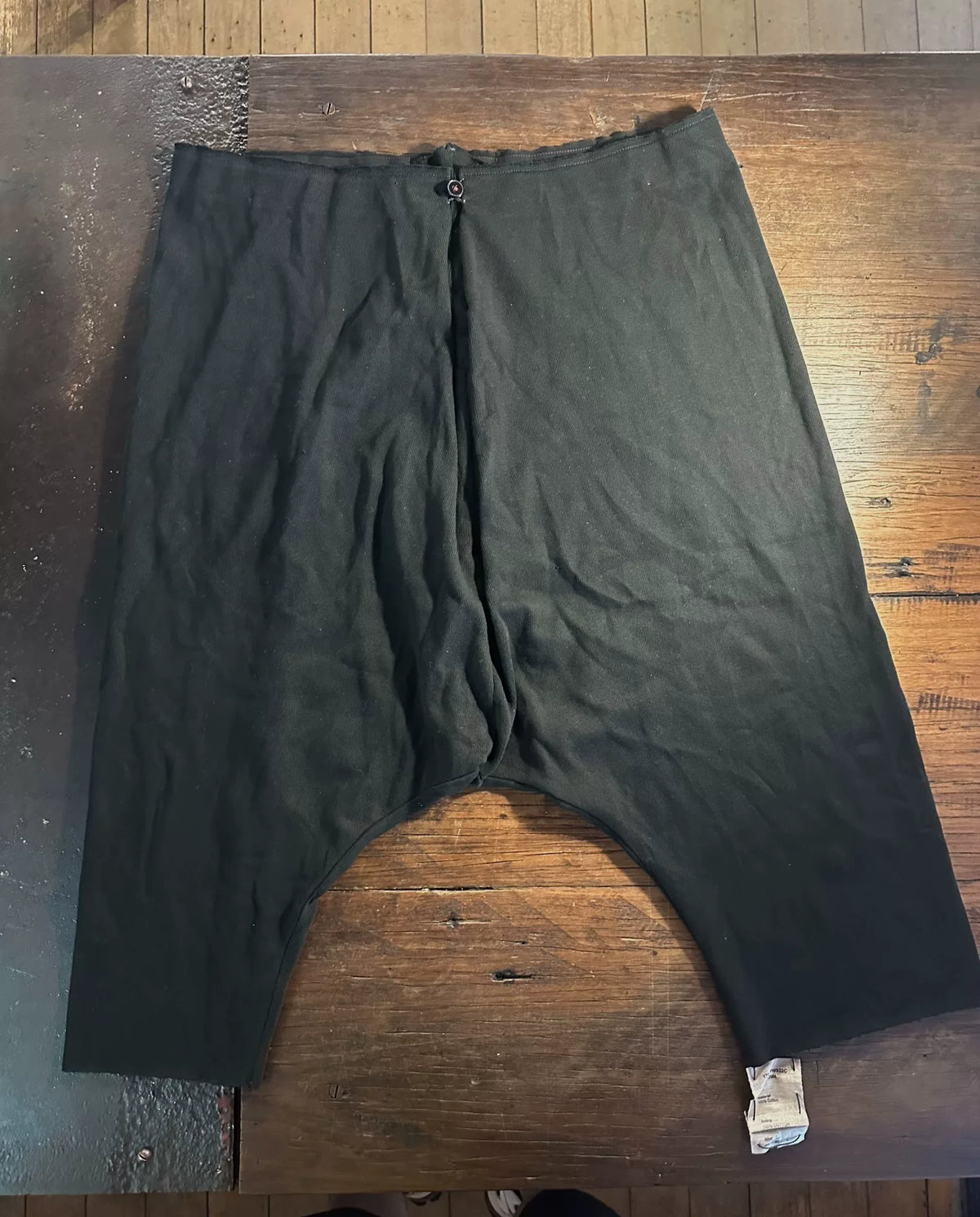 M.A+ SS17 Black Fold Closing Cotton Shorts