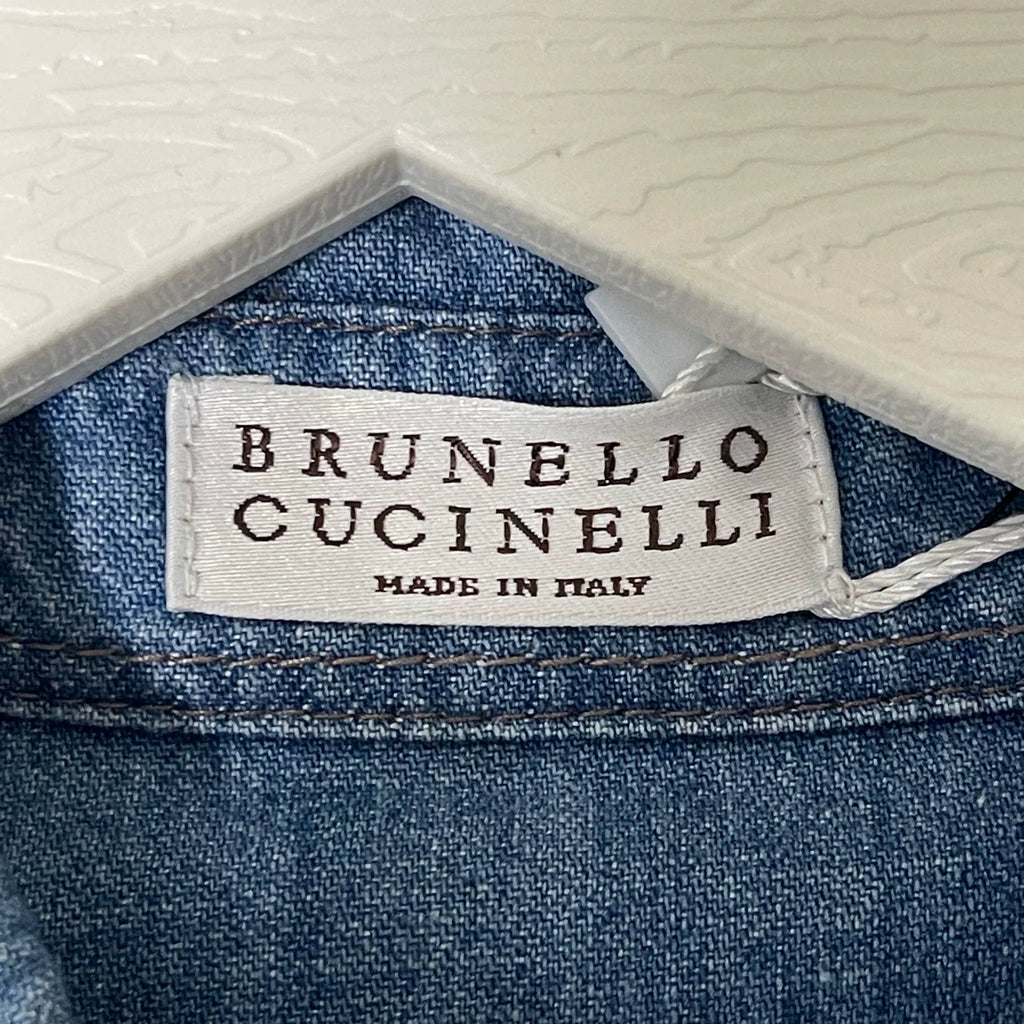 Brunello Cucinelli BC Beaded Denim Shirt