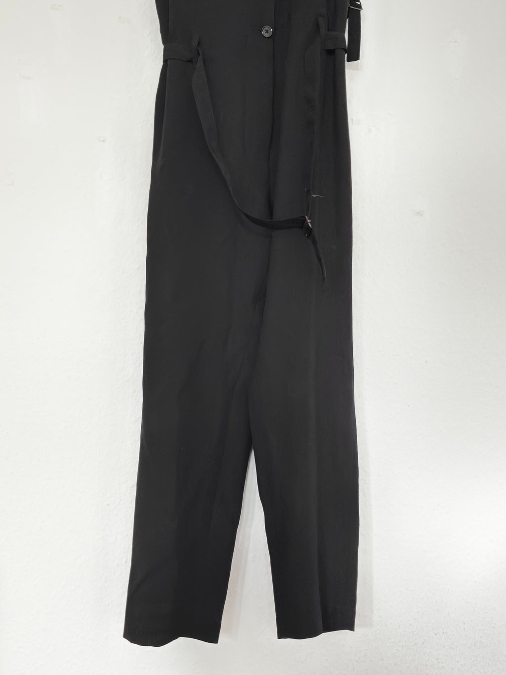 Ann Demeulemeester 1990s Lace-Up Wool Archive Jumpsuit