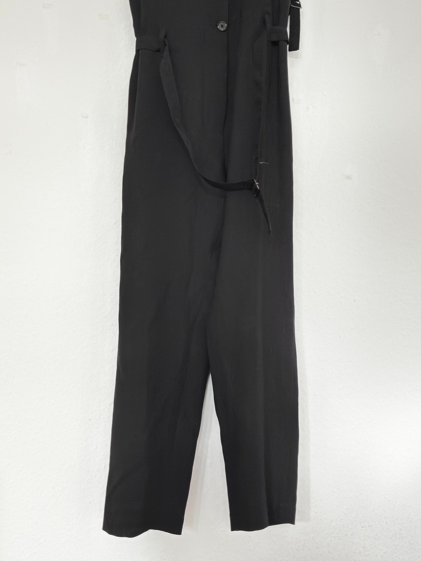 Ann Demeulemeester 1990s Lace-Up Wool Archive Jumpsuit