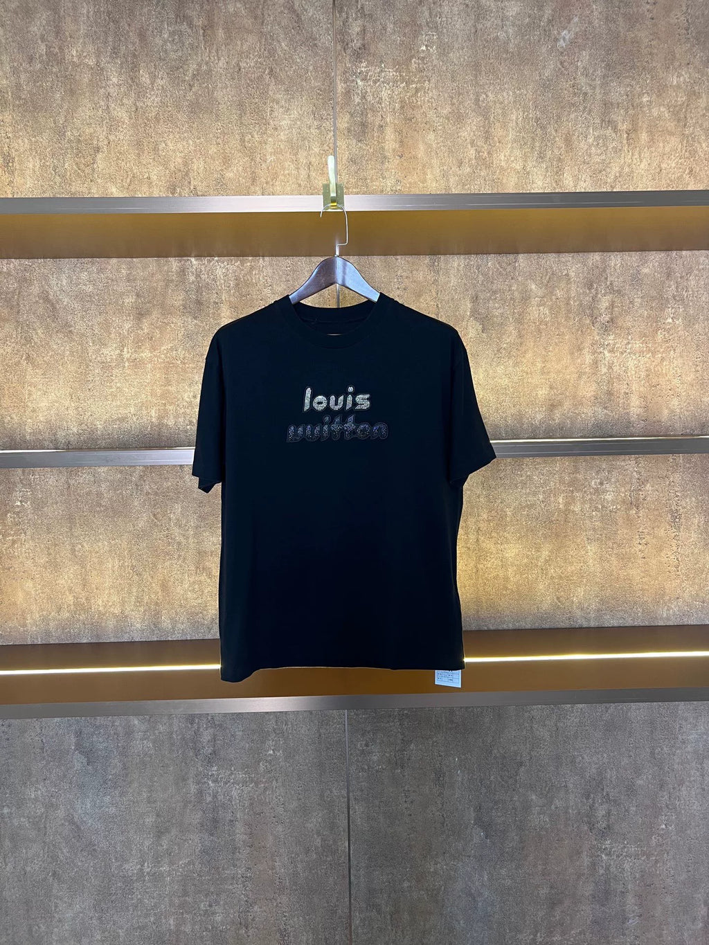 Louis Vuitton Crystal Logo Short Sleeve Top