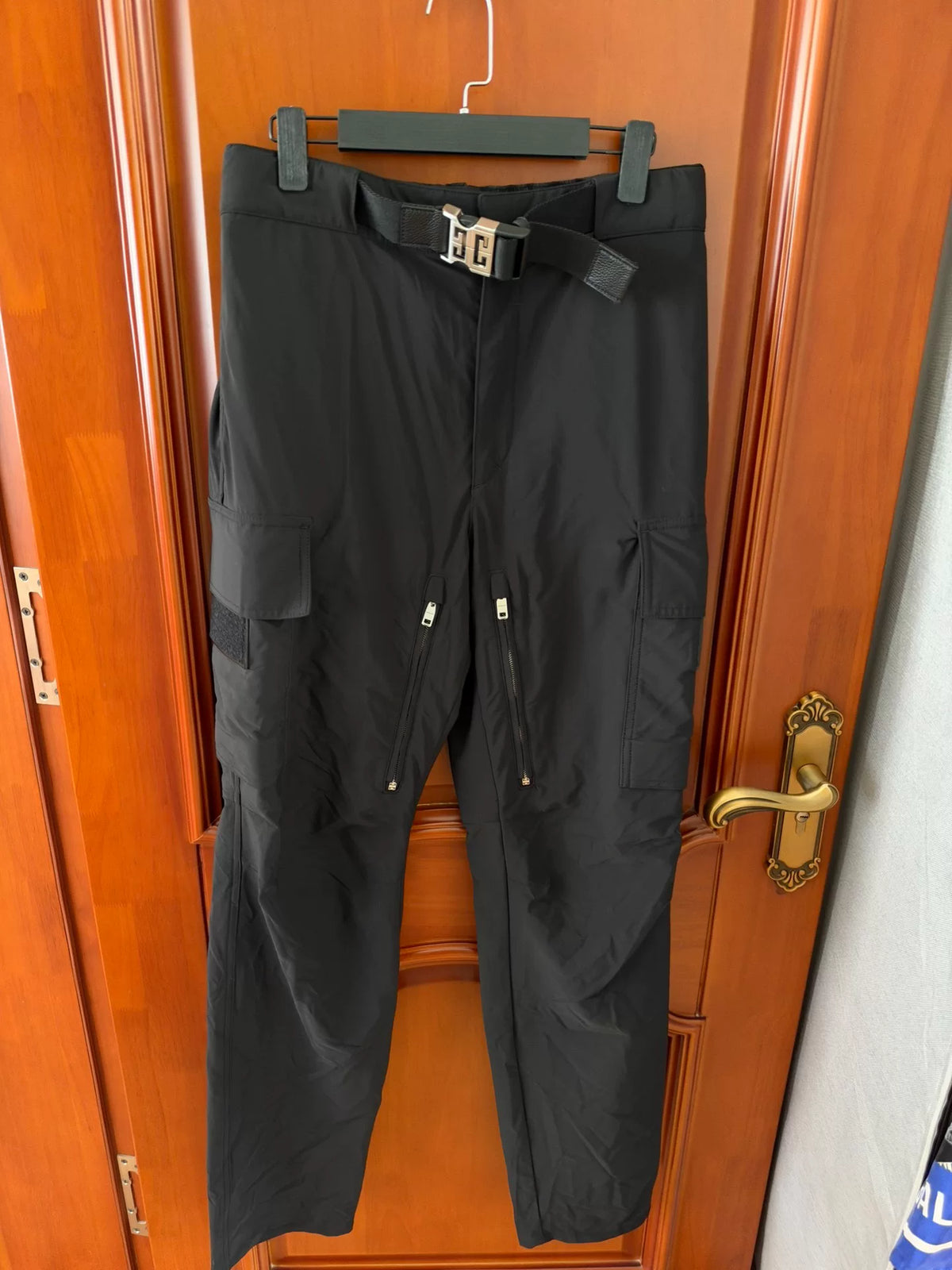 Givenchy Black 4G Lock Utility Pants