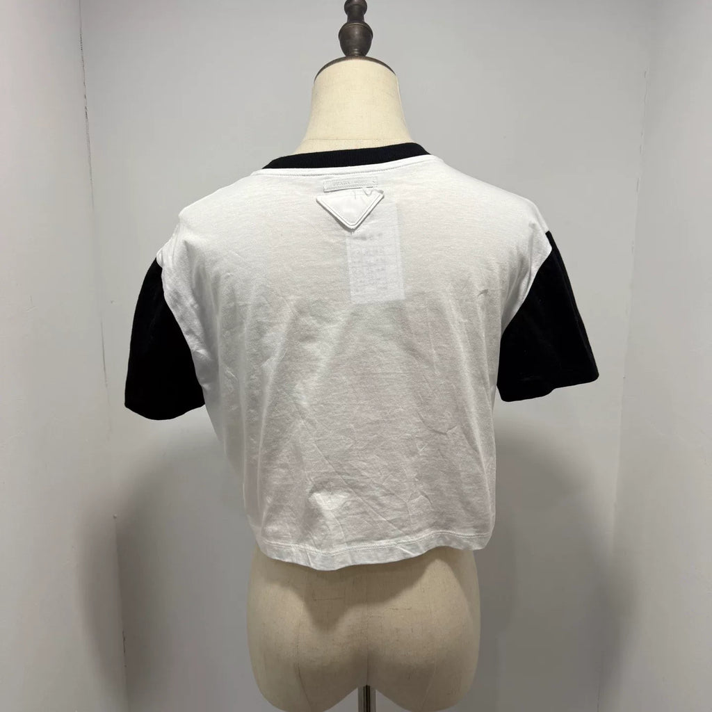 Prada Color-Blocked Print Short Sleeve Shirt
