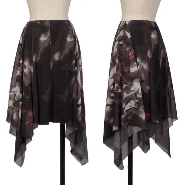 Jean Paul Gaultier Vintage Pattern Mesh Skirt