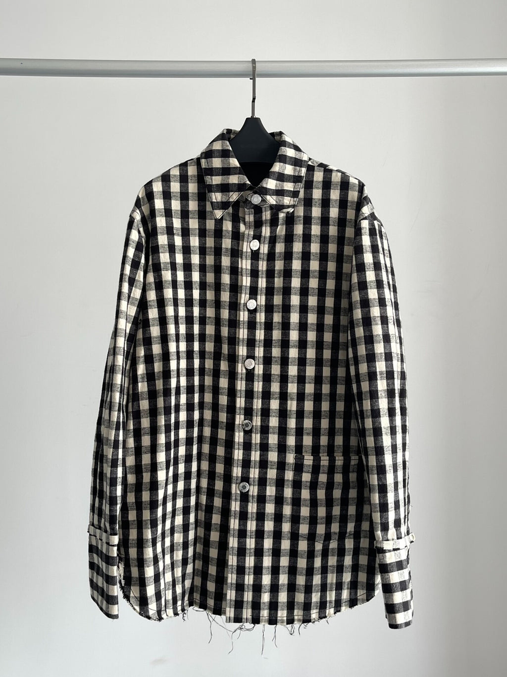 Helmut Lang Cotton Plaid Cotton Shirt Jacket Coat