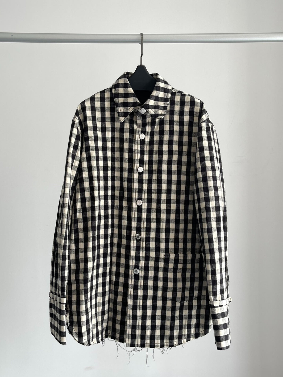 Helmut Lang Cotton Plaid Cotton Shirt Jacket Coat