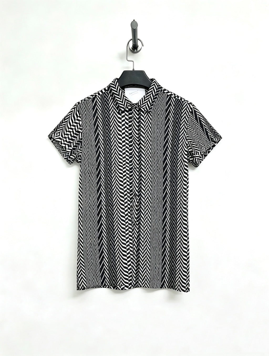 LEMAIRE Geometric Line Runway Short-Sleeve Shirt