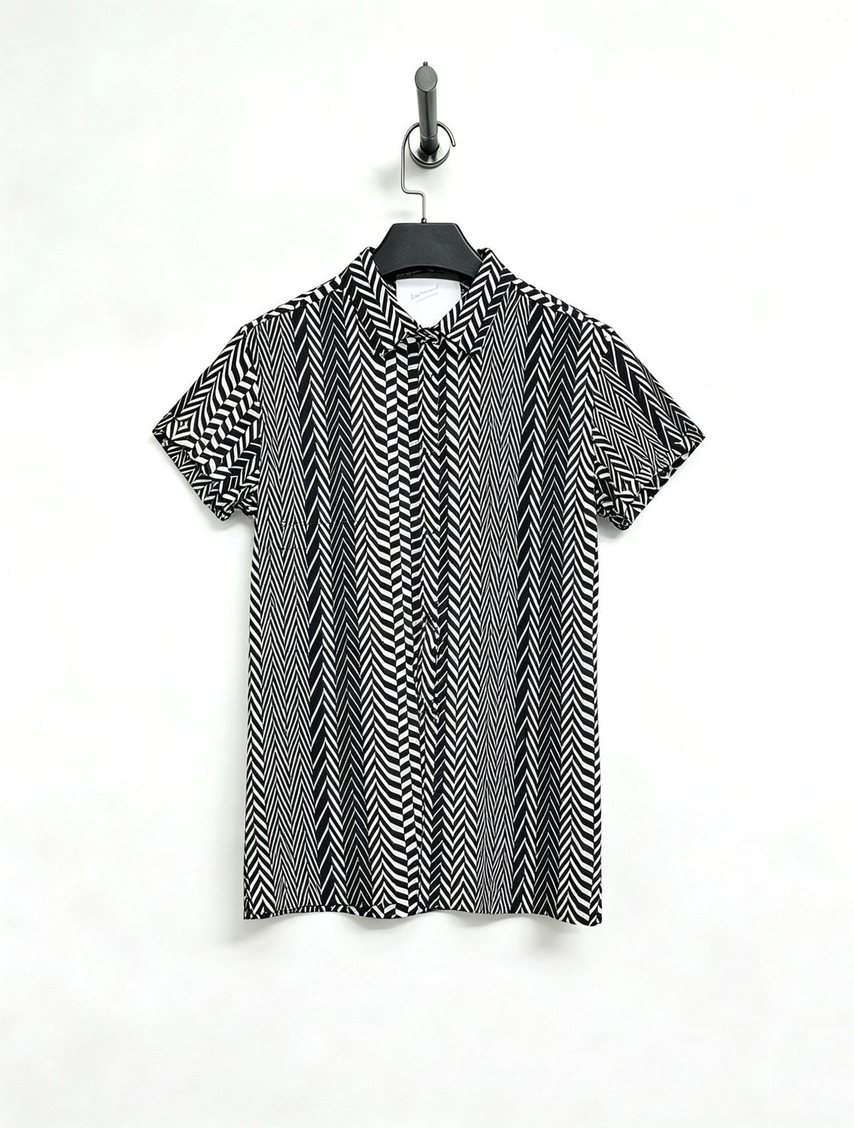 LEMAIRE Geometric Line Runway Short-Sleeve Shirt