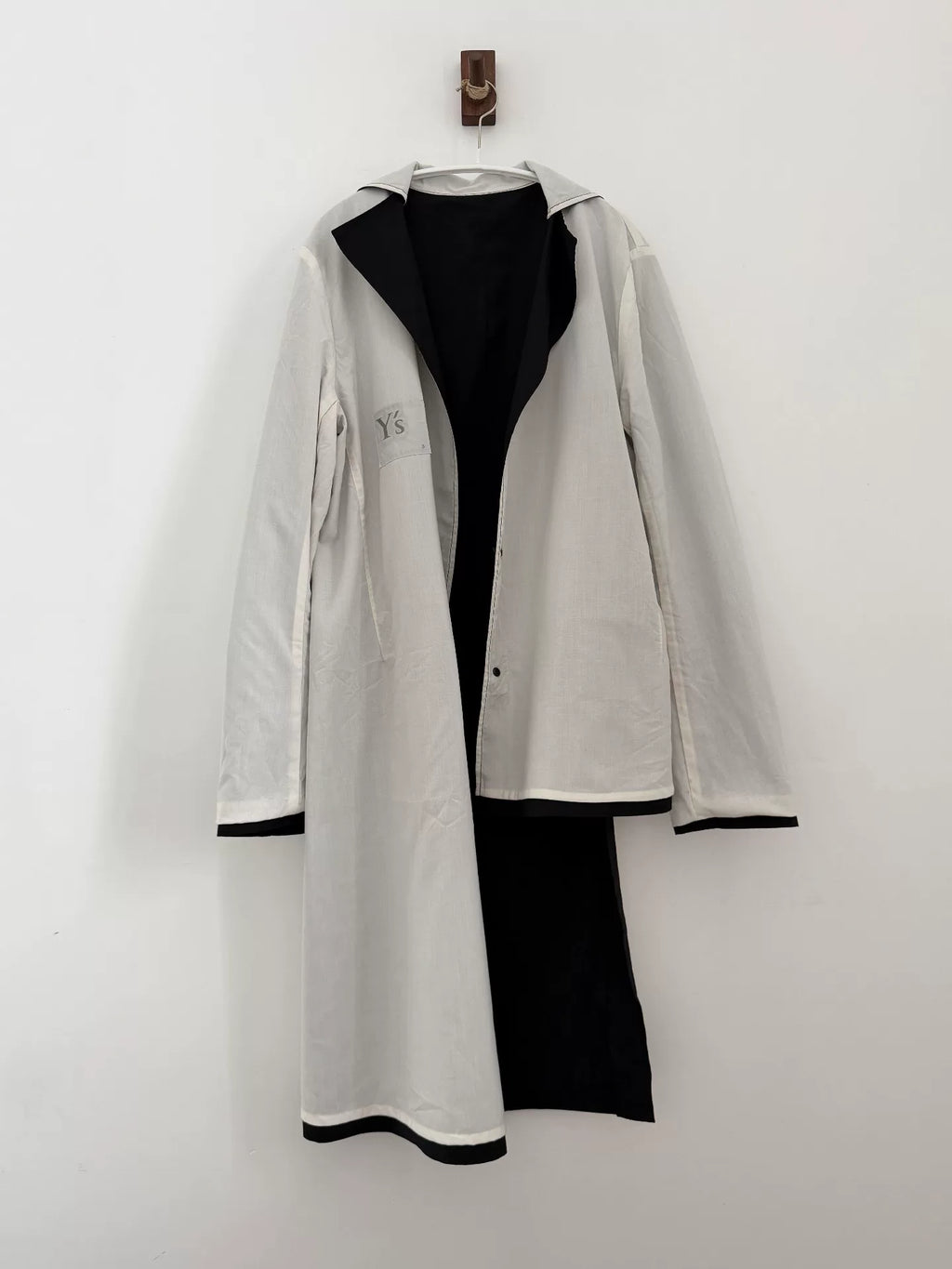 Yohji Yamamoto Y's Cotton Asymmetric Trench Coat - Devines