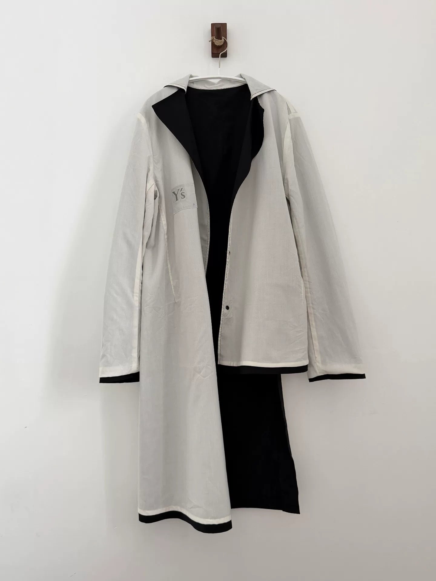 Yohji Yamamoto Y's Cotton Asymmetric Trench Coat - Devines