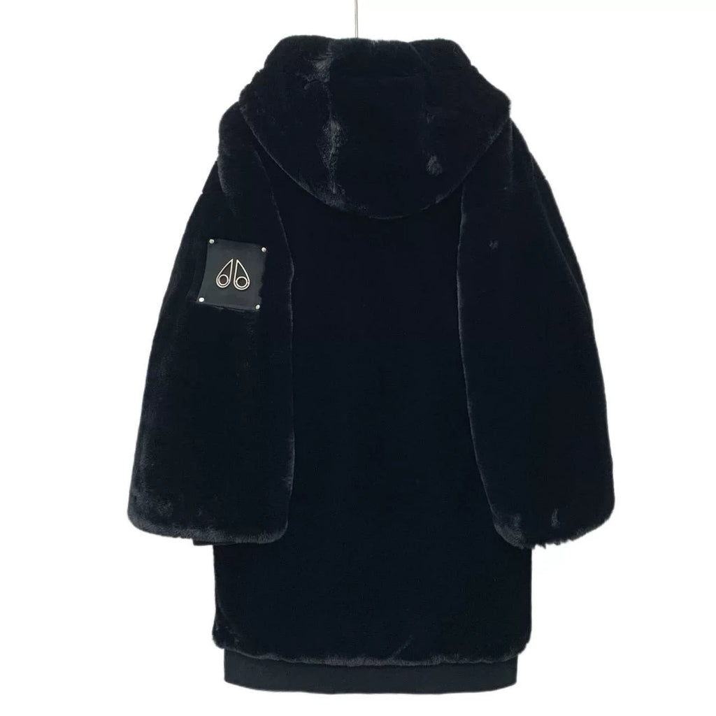 Black Knuckles Logo Hooded Drawstring Zip-Up Jacket