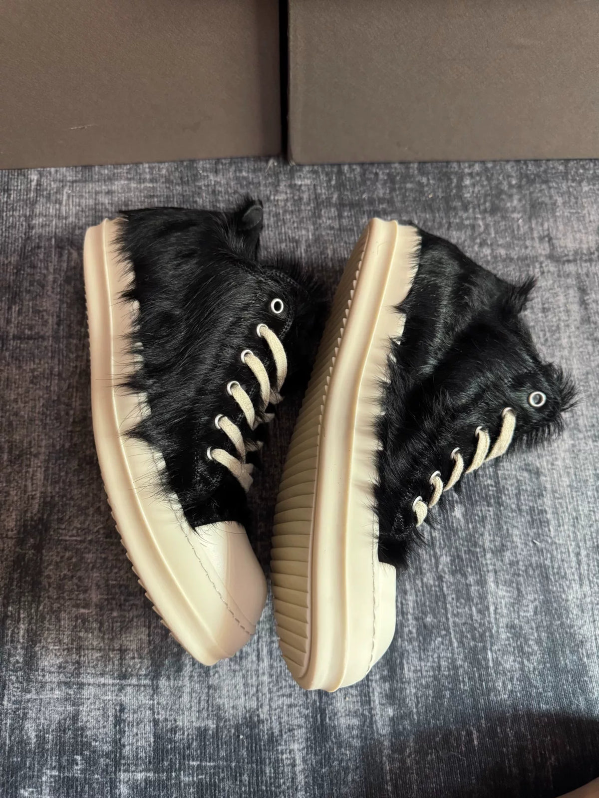 Rick Owens Pony High-Top Sneakers