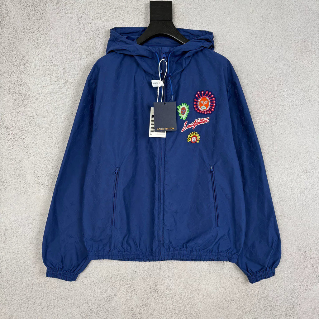 LOUIS VUITTON x Yayoi Kusama SS23 cartoon letter all-over print embroidered windbreaker jacket