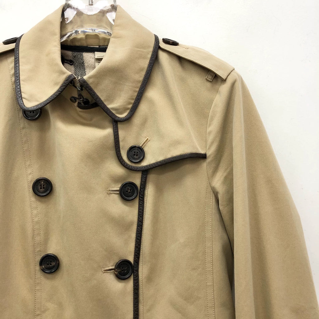 Burberry Brown Collared Double-Breasted Belted Wool Trench Coat