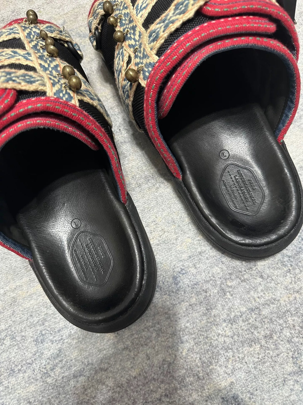 VISVIM 17SS CHRISTO FIL Limited Release Vintage Cloth Bell Slides