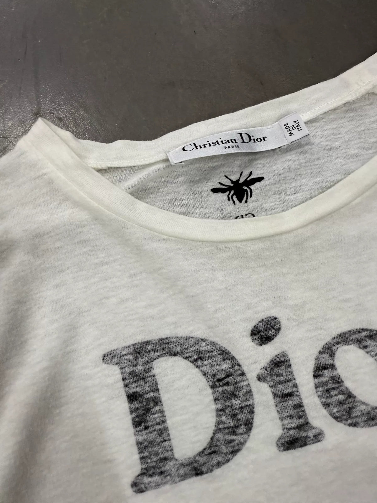 Dior SS02 "Addict" Logo Print Reversible T Shirt