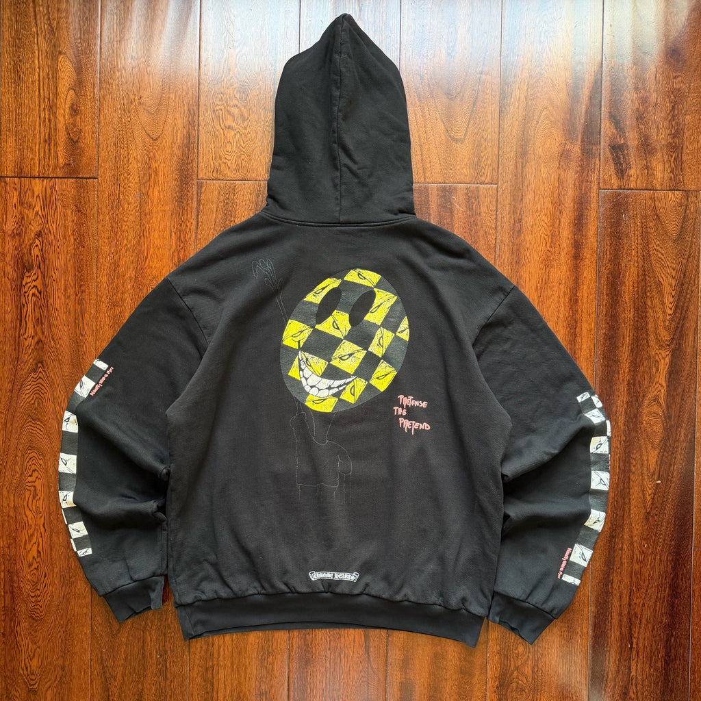 Chrome Hearts Croco Heart Black Mattyboy Scroll Double-Arm Thousand-Eye Hoodie
