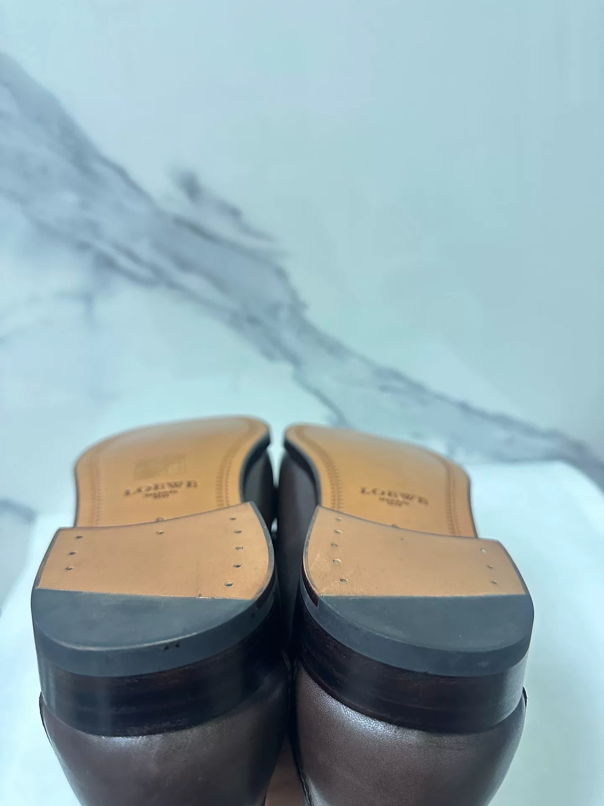 Loewe Brown Classic Slip-On Leather Loafers