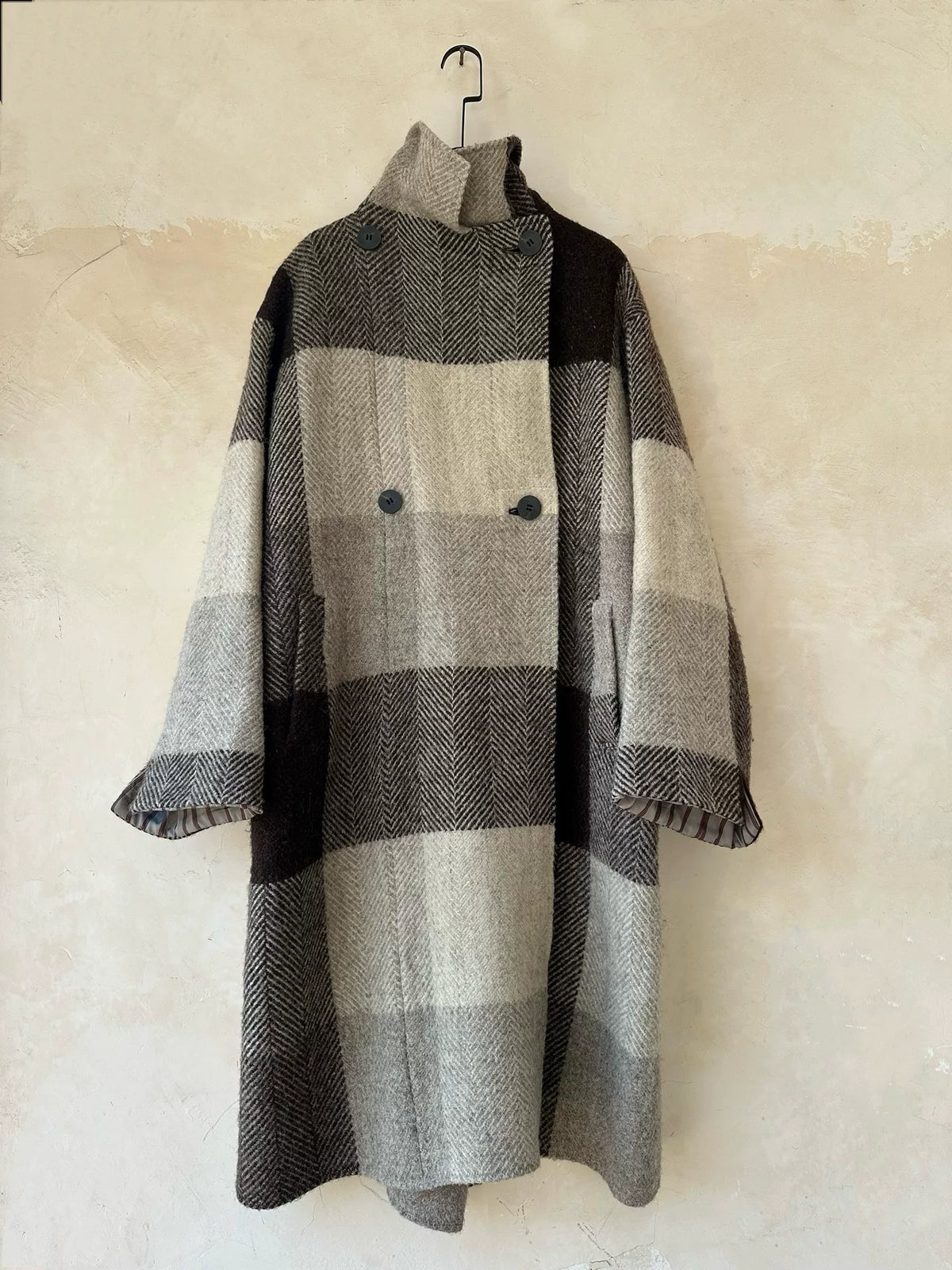 Issey Miyake 1997 Plaid Jacket Wool Coat